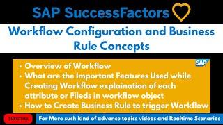 Workflow Configuration & Business Rule Concepts to Trigger Workflow Deeply Explain each Field  @sap