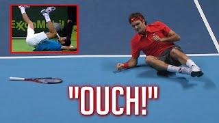 When Tennis Players Fall! (Painful Moments)