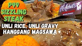 99 Pesos Steak Unli Rice na, Unli Gravy pa!