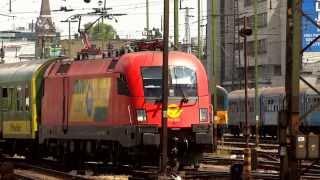 Trains in Budapest Keleti pályaudvar (23.07.2013) - in 1080p