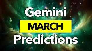 GEMINI - A DRAMATIC Change is Coming this Month! Big News!  | March 2025 Tarot Reading