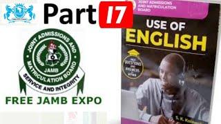 Real JAMB Questions from  USE OF ENGLISH. (PART 17) | Expo of Questions that could come out