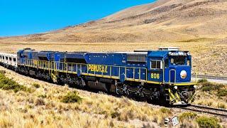 Chasing a train at high altitude in Peru. Eng sub
