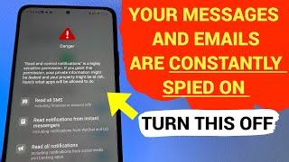 MESSAGES and EMAILS on YOUR PHONE  BEING SPIED ON. TURN THIS OFF