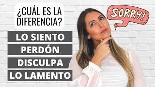 Diferencia entre Lo Siento, Perdón, Perdóname, Disculpa y Lo Lamento | I’m Sorry in Spanish