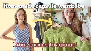 Transitioning my homemade capsule wardrobe from summer to autumn  Knitting and sewing fall outfits