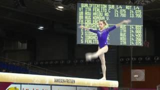 Viktoria KOMOVA (RUS), EC Brussels 2012, beam