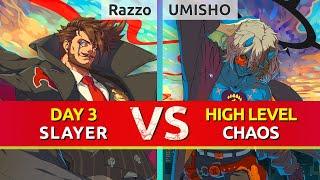 GGST ▰ Razzo (Slayer) vs UMISHO (Happy Chaos). Gameplay