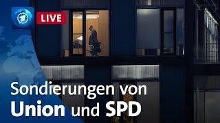 Union und SPD informieren über Sondierung