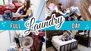 ULTIMATE LAUNDRY DAY 2020 || MOM OF 4 LAUNDRY ROUTINE ||  Laundry Motivation || Speed Cleaning