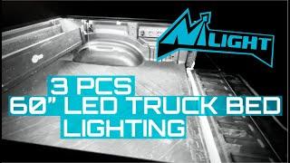 Nilight 3 Pcs 60in LED Truck Bed Lighting Strip Install and Review