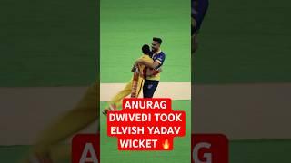 Anurag Dwivedi ne lia Elvish Yadav ka wicket ECL mai || #elvishyadav #anuragdwivedi #elvisharmy #ecl