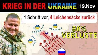 19.NOVEMBER:  Russisches Roulette - Nur 4 Mann schaffen es über das Minenfeld - was für ein Erfolg!