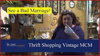See a Bad Marriage! Shop Milk Glass, Pyrex Style Bakeware, MCM Lamp & Chairs - Thrift with Dr. Lori