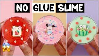 Making Satisfying DIY NO GLUE Slimes! Easy Recipes!