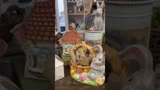 Antique booth vendor booth update | Staging with Spring & Easter home decor