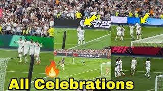 Mbappe,Vinicius,Rodrygo,Endrick Goals CelebrationsReal Madrid vs Espanyol (4-1),Fans reaction