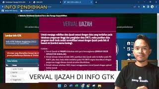 Penting ! Cara Verval Validasi Ijazah Di Info GTK Terbaru