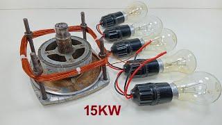 how to make free energy 240v direct current generator 15kw energy with 100% copper coil at home