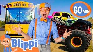 Blippi Wheels On The Bus, Monster Trucks and More | Vehicles For Kids | Educational Play Videos