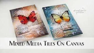 Tile Background for Mixed Media Beginners #12  Maremi's Small Art 