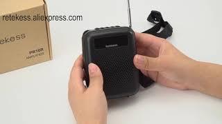 Retekess PR16R Portable FM Voice Amplifier Teacher Microphone Speaker