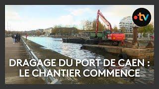 Dragage du port de Caen : le chantier commence