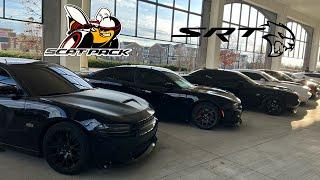 CAR MEET AND CRUISE WITH SCAT PACKS AND HELLCATS (THINGS GOT CRAZY)