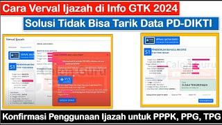 [FULL] Cara Verval Ijazah di Info GTK 2024 hingga Konfirmasi Penggunaan Ijazah untuk PPPK, PPG, TPG