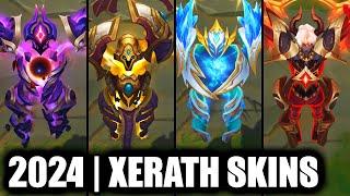 ALL XERATH SKINS SPOTLIGHT 2024 | League of Legends