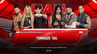 WWE 2K24 - Mixed Gender Tag Match - Rhea Ripley Jey Uso VS The Judgement Day WWE RAW FULL MATCH