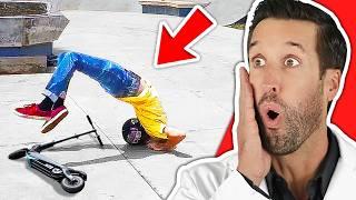 ER Doctor REACTS to Most PAINFUL Freestyle Scooter Fails Ever
