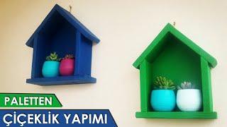 Paletten çiçeklik yapımı | Ahşap Raf | Plant stand made of pallets  | DIY #woodworking #ahşap