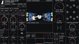 4 to 16 Cylinder Opposed VR Engines  - Engine Simulator