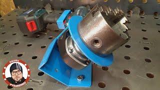 Welding & Cutting Rotary Table from Angle Grinder || Angle Grinder HACK