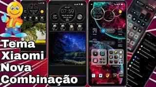 Tema Xiaomi Widget Relógio ícones Dark super diferenciados central de controle HyperOs @CiclopeTech