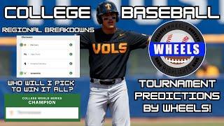 WHEELS FILLS OUT A BRACKET FOR THE 2024 COLLEGE BASEBALL TOURNAMENT | WHO WILL I PICK TO WIN IT ALL?