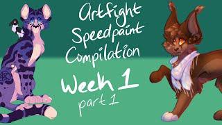 Artfight Speedpaint Compilation: Week 1 (7/1-7/7) part 1