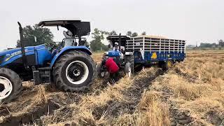 Bahut Burra Fassya New Holland 5620. ||18 feet tralla || Rescue With other tractors.