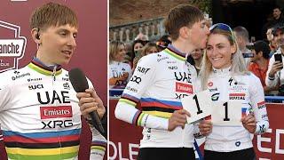 Strade Bianche 2025 - Tadej Pogacar, Demi Vollering, Pauline Ferrand-Prévot... interview before !