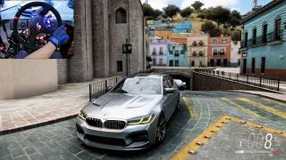 Drive it like you stole it! BMW M5 CS - Forza Horizon 5 | Steering wheel gameplay