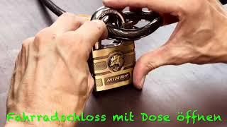 Fahrradschloss mit Dose öffnen - Lifehack / Schloss mit Blech öffnen/ crack bike lock/ crack padlock