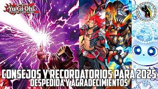 Yu-Gi-Oh! Consejos y recordatorios para 2025. Despedida y agradecimientos.