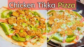 Chicken Tikka Pizza At Home New Style 2022 in urdu/Hindhi recipe By Cooking With Shahnaz | Homemade|