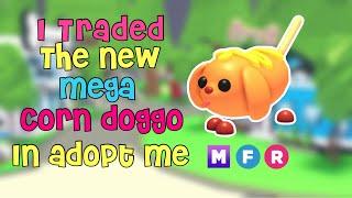 Trading The New Mega Corn Doggo in Adopt Me (Roblox)