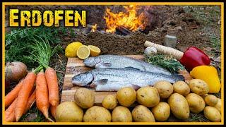 Lachsforelle im Erdofen - Kochen wie die Vorfahren - Bushcraft Outdoor Survival