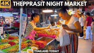 [4K] Thepprasit night market - The best night market in Pattaya, Thailand today 2024
