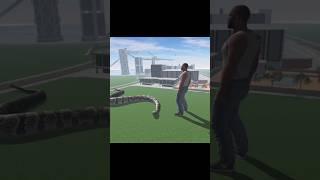 Big Snake Giant Franklin Fight  India bike game 3 d #vairalshort #indianbikedriving3d #shorts