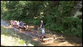 Floßfahrt auf der Wilden Rodach  bei Wallenfels 2013