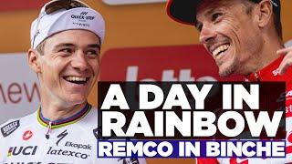 Remco’s first day in rainbow